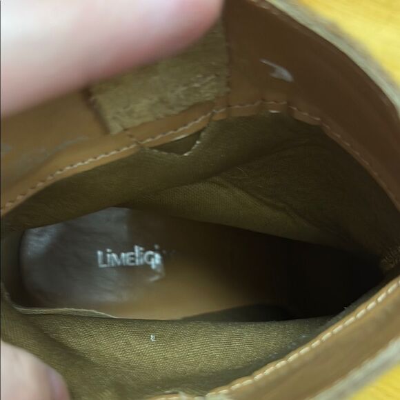 Limelight Tan Ankle Booties with 3” Stacked Heel - Women’s Size 6 Heeled Boots - Picture 2 of 12